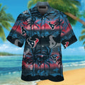 Houston Texans Short Sleeve Button Up Tropical - Adult & Kids T-Shirts, Sweatshirts & Hoodies apparel design preview 1