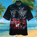 Houston Texans Short Sleeve Button Up Tropical - Adult & Kids T-Shirts, Sweatshirts & Hoodies apparel design preview 1
