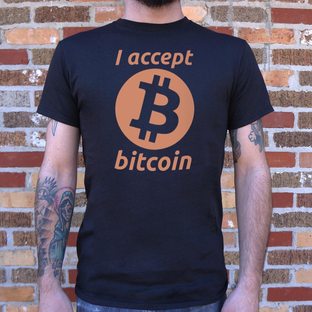I Accept Bitcoin - Adult & Kids T-Shirts, Sweatshirts & Hoodies apparel design preview 1