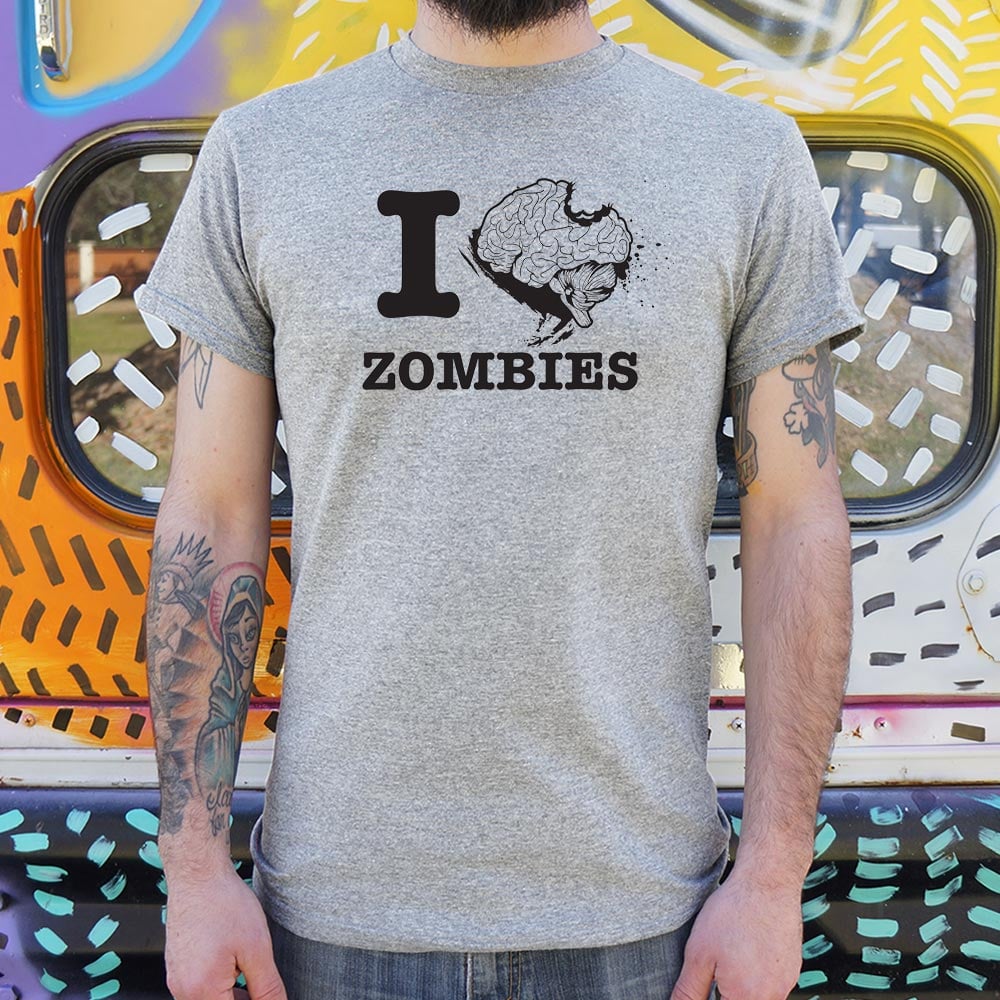 I Brain Zombies - Adult & Kids T-Shirts, Sweatshirts & Hoodies apparel design preview 1