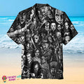 Iconic Horror Movie Collage Halloween Theme Hawaiian - Adult & Kids T-Shirts, Sweatshirts & Hoodies apparel design preview 1