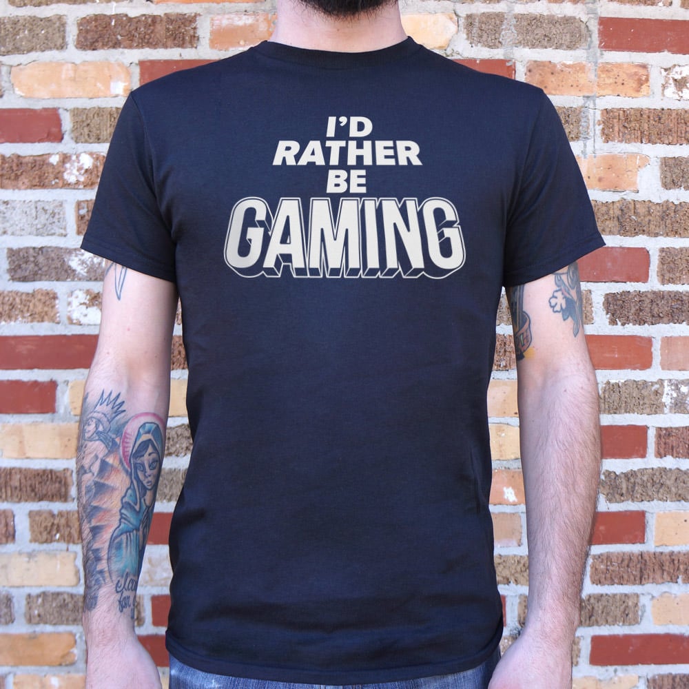 I'd Rather Be Gaming - Adult & Kids T-Shirts, Sweatshirts & Hoodies apparel design preview 1