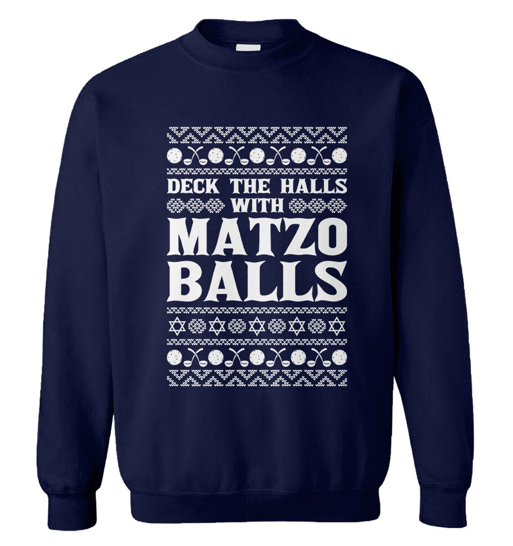 Deck the halls with matzo balls Christmas Sweater - Holiday Gift product image 4