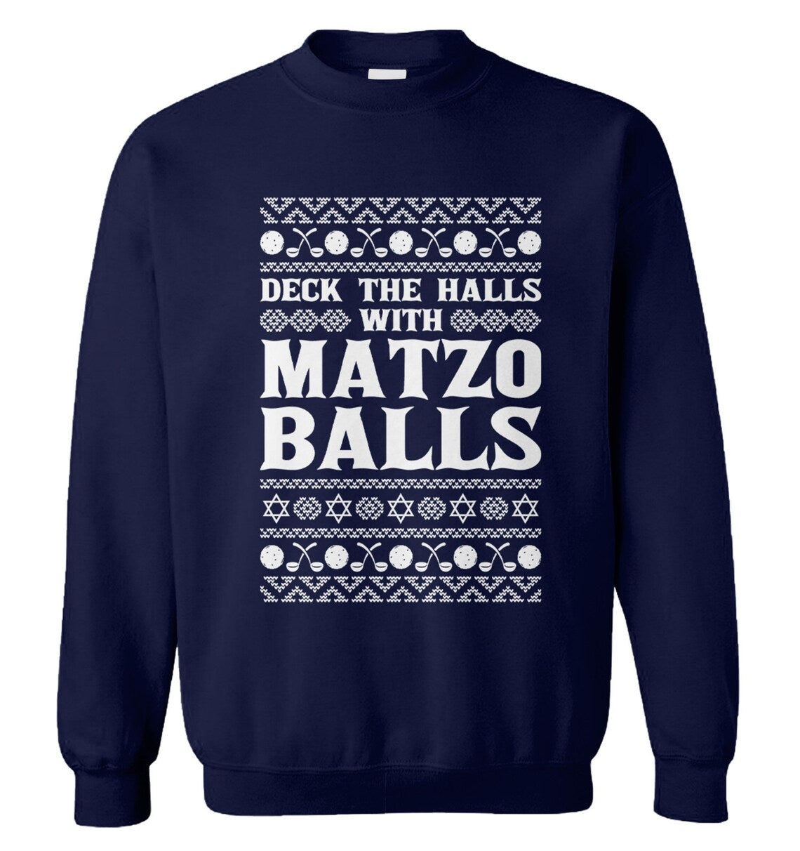 Deck the halls with matzo balls Christmas Sweater - Holiday Gift product image 4