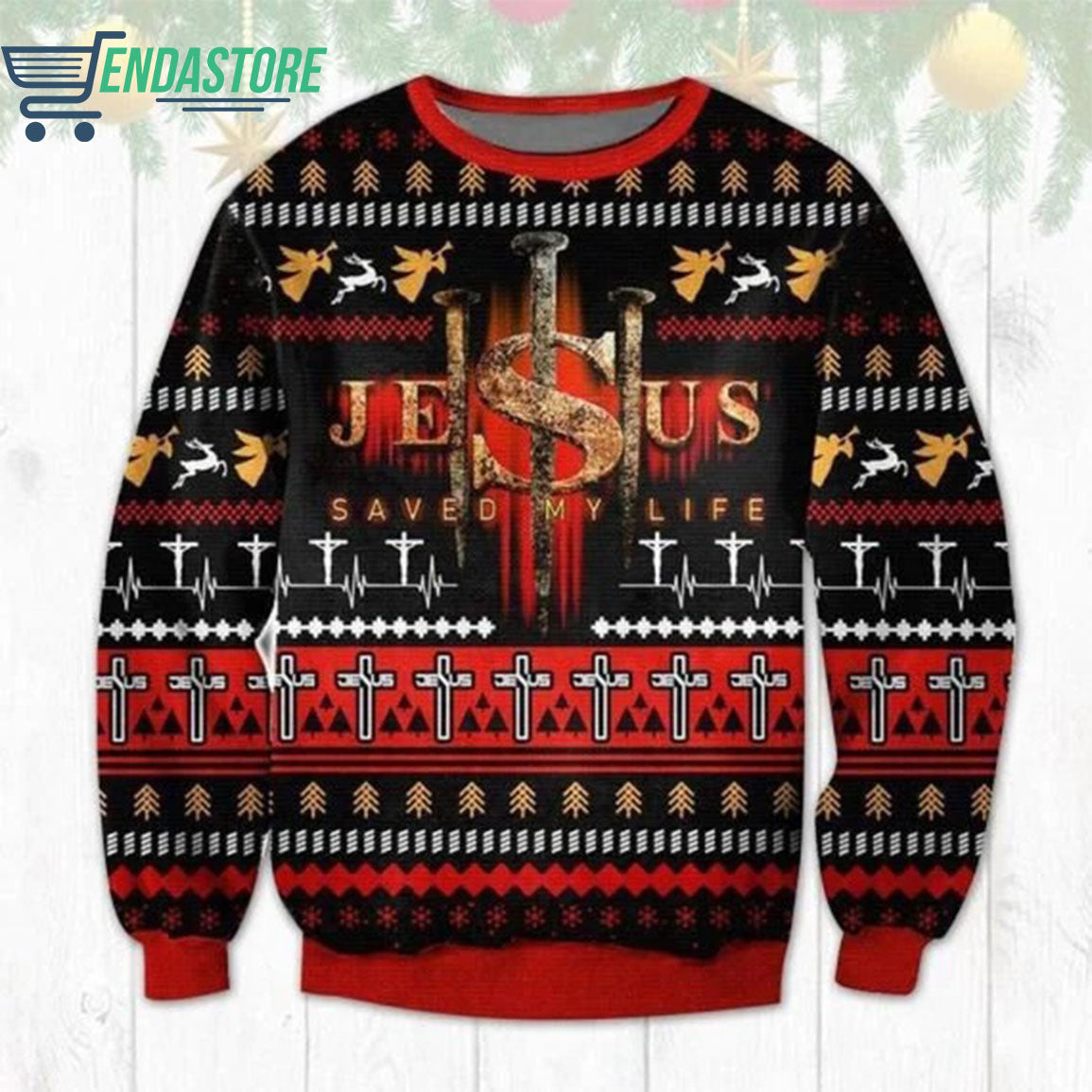 Jesus save my life 3D Christmas Sweater - Holiday Gift product image