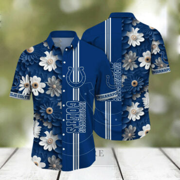 Indianapolis Colts Blue Horizon Tropic Hawaiian - Adult & Kids T-Shirts, Sweatshirts & Hoodies apparel design preview 1
