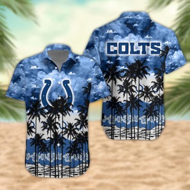 Indianapolis Colts Palm Trees Sunset Hawaiian - Adult & Kids T-Shirts, Sweatshirts & Hoodies apparel design preview 1