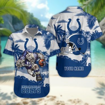Indianapolis Colts Personalized Gridiron Warrior - Adult & Kids T-Shirts, Sweatshirts & Hoodies apparel design preview 1