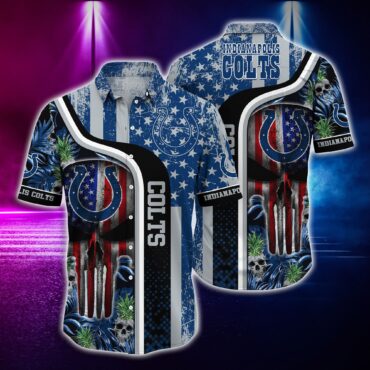 Indianapolis Colts Star Stripes Hawaiian - Adult & Kids T-Shirts, Sweatshirts & Hoodies apparel design preview 1