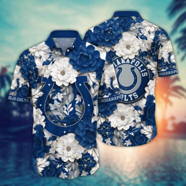 Indianapolis Colts Thunderstorm Hawaiian - Adult & Kids T-Shirts, Sweatshirts & Hoodies apparel design preview 1