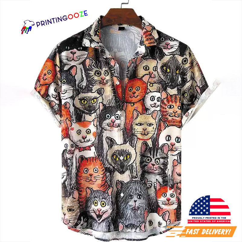 International Cat Day Hawaiian - Adult & Kids T-Shirts, Sweatshirts & Hoodies apparel design preview 1