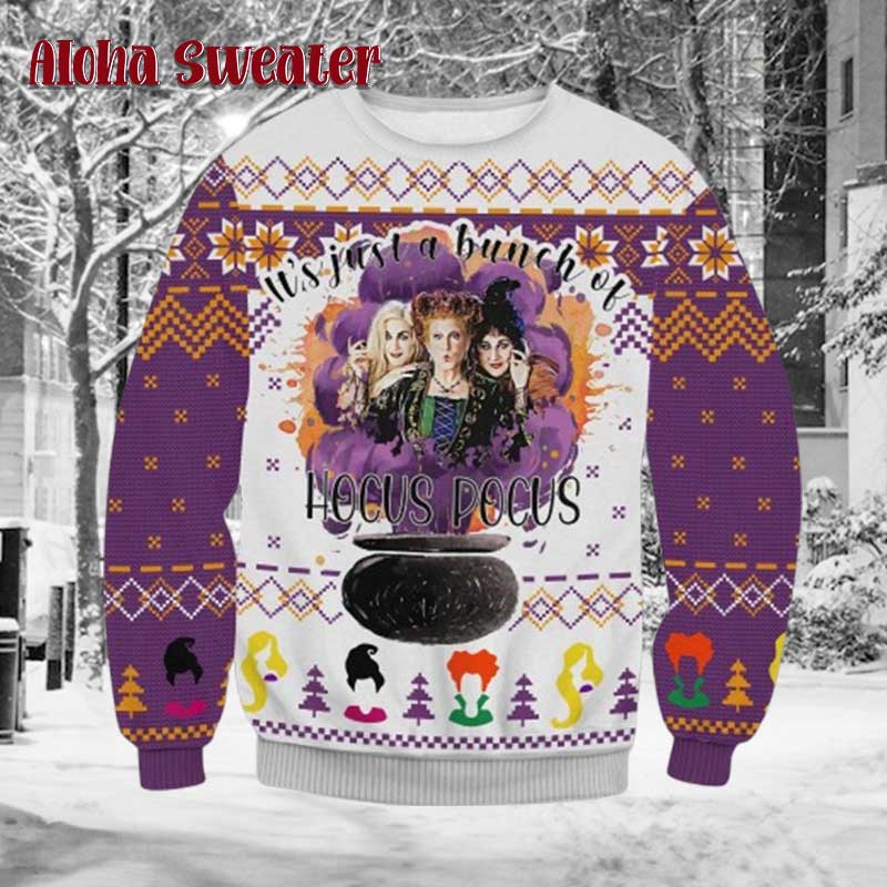 Witches Read Spells Hocus Pocus Ugly Christmas Sweater - Holiday Gift product image 5