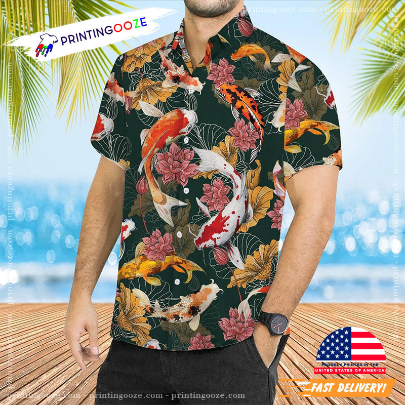 Japanese Koi Fish Hawaiian - Adult & Kids T-Shirts, Sweatshirts & Hoodies apparel design preview 1