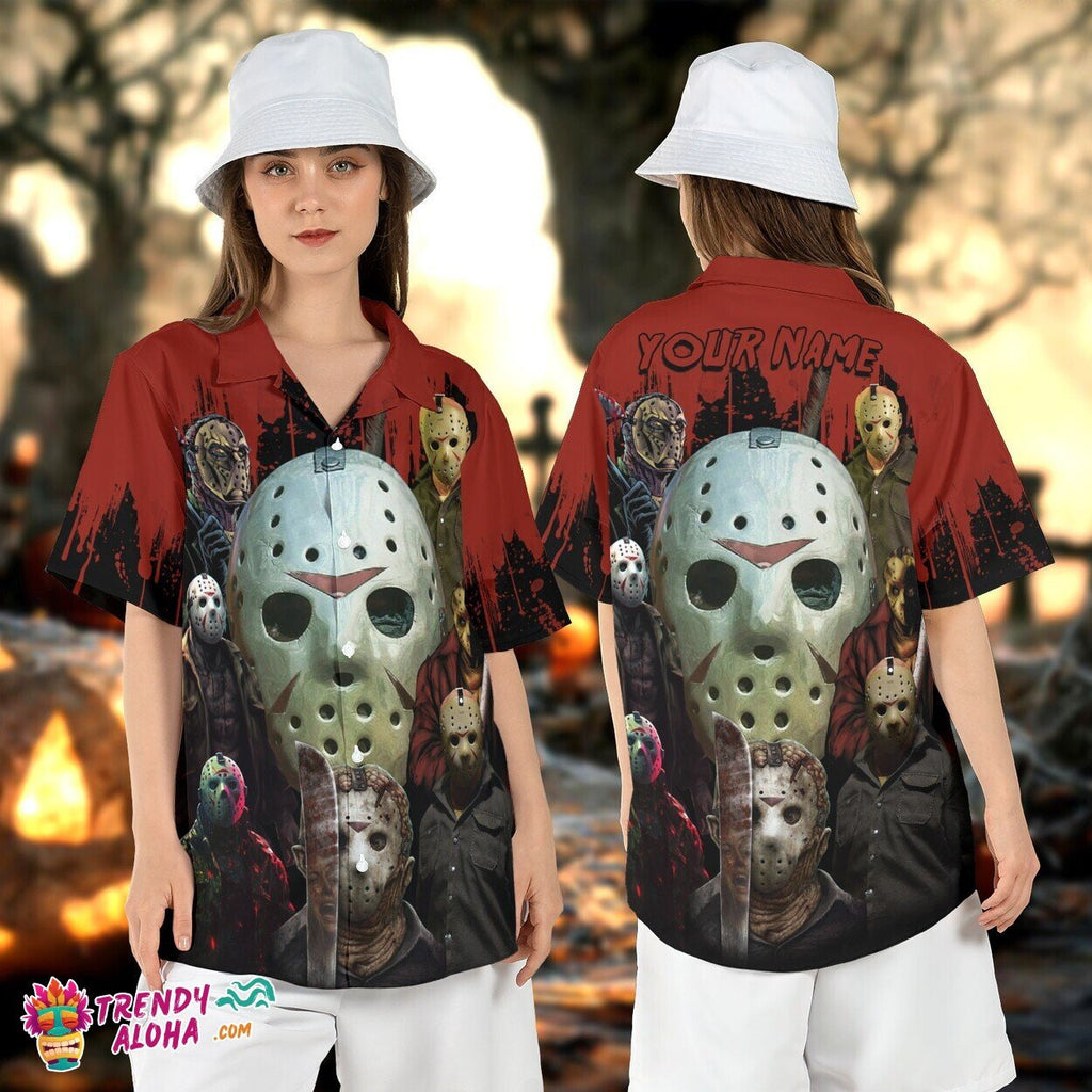 Jason Voorhees Personalized Horror Mask Friday 13th - Adult & Kids T-Shirts, Sweatshirts & Hoodies apparel design preview 1