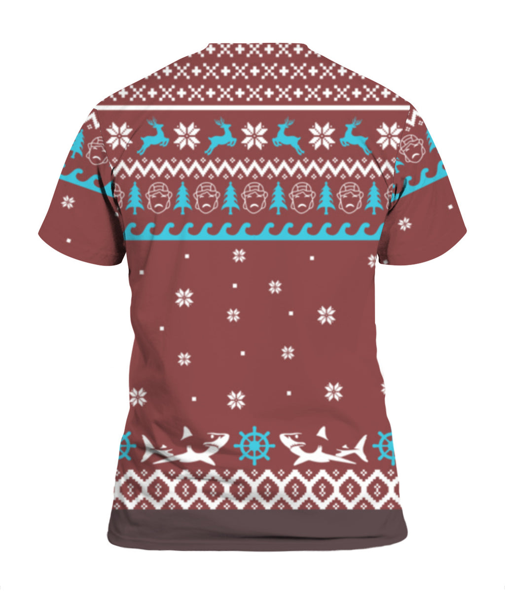 Hooper drives the boat chief 3D Christmas Sweater - Holiday Gift product image 4