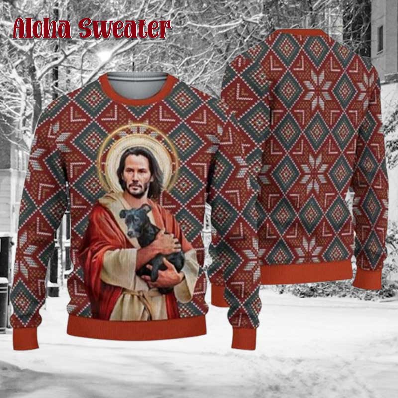 420 Bob Marley Marijuana Jesus Ugly Christmas Sweater - Holiday Gift product image 5