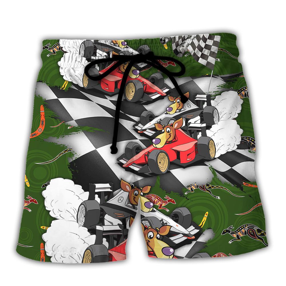 Kangraroo Racing Formula One Car Australian Art Vibe - Adult & Kids T-Shirts, Sweatshirts & Hoodies apparel design preview 1