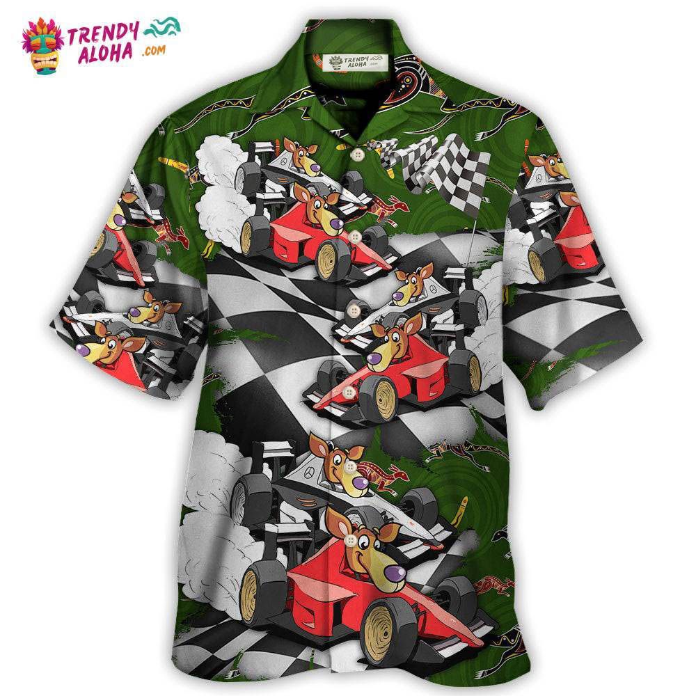 Kangraroo Racing Formula One Car Australian Vibe - Adult & Kids T-Shirts, Sweatshirts & Hoodies apparel design preview 1