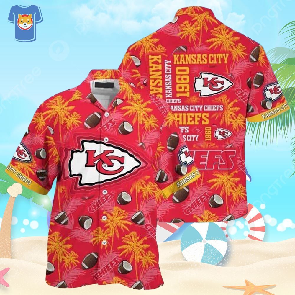 Kansas City Chiefs Hawaiian Summer Vacation Gift - Adult & Kids T-Shirts, Sweatshirts & Hoodies apparel design preview 1