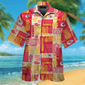 Kansas City Chiefs Short Sleeve Button Up Tropical - Adult & Kids T-Shirts, Sweatshirts & Hoodies apparel design preview 1