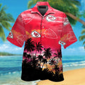 Kansas City Chiefs Short Sleeve Button Up Tropical - Adult & Kids T-Shirts, Sweatshirts & Hoodies apparel design preview 1
