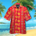 Kansas City Chiefs Short Sleeve Button Up Tropical - Adult & Kids T-Shirts, Sweatshirts & Hoodies apparel design preview 1