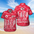 Kansas City Chiefs Short Sleeve Button Up Tropical - Adult & Kids T-Shirts, Sweatshirts & Hoodies apparel design preview 1
