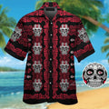 Kansas City Chiefsskull Short Sleeve Button Up - Adult & Kids T-Shirts, Sweatshirts & Hoodies apparel design preview 1