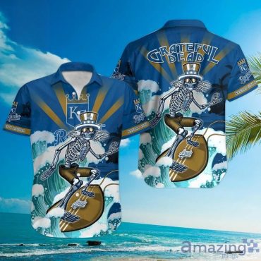 Kansas City Royals Grateful Dead Surf Hawaiian - Adult & Kids T-Shirts, Sweatshirts & Hoodies apparel design preview 1