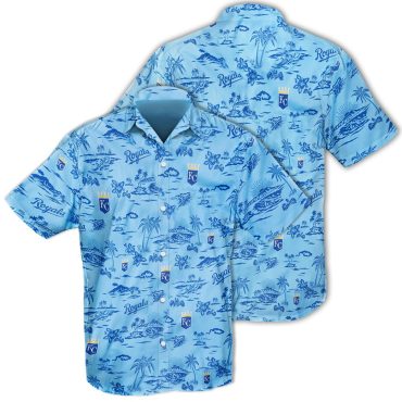 Kansas City Royals Tropical Sky Hawaiian - Adult & Kids T-Shirts, Sweatshirts & Hoodies apparel design preview 1