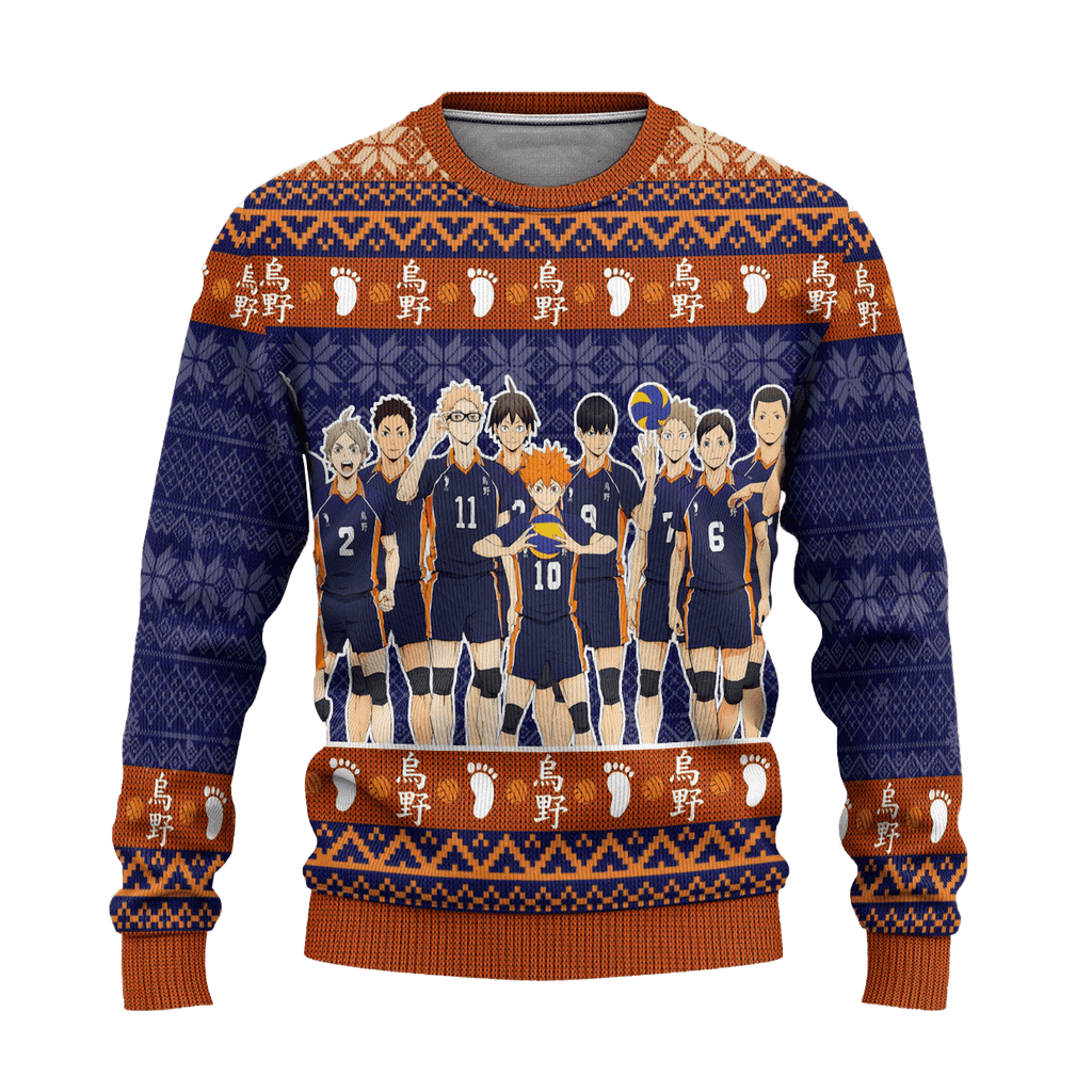 Karasuno High 3D Ugly Christmas Sweater - Holiday Gift product image