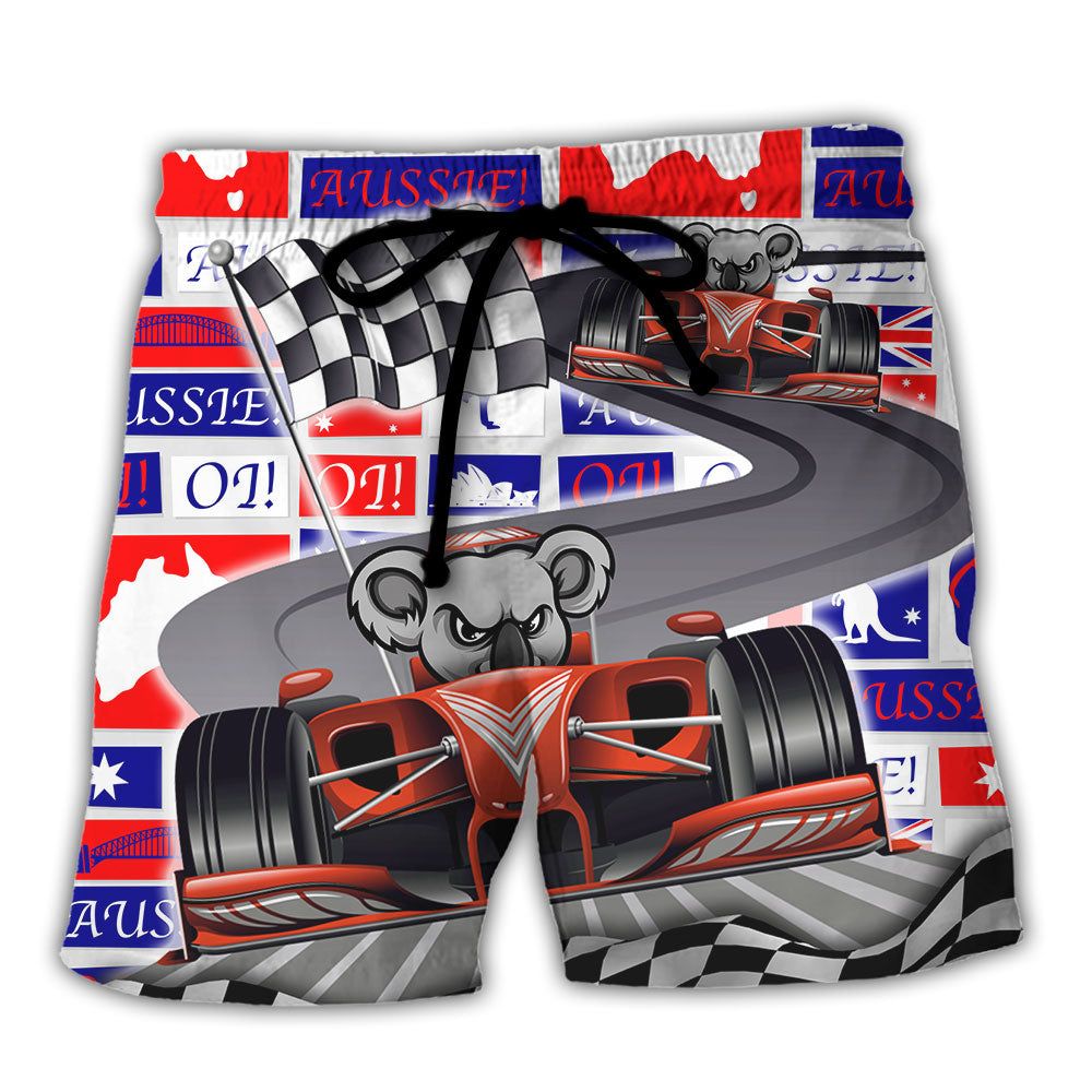 Koala Racing Formula One Car Art Australian Vibe - Adult & Kids T-Shirts, Sweatshirts & Hoodies apparel design preview 1