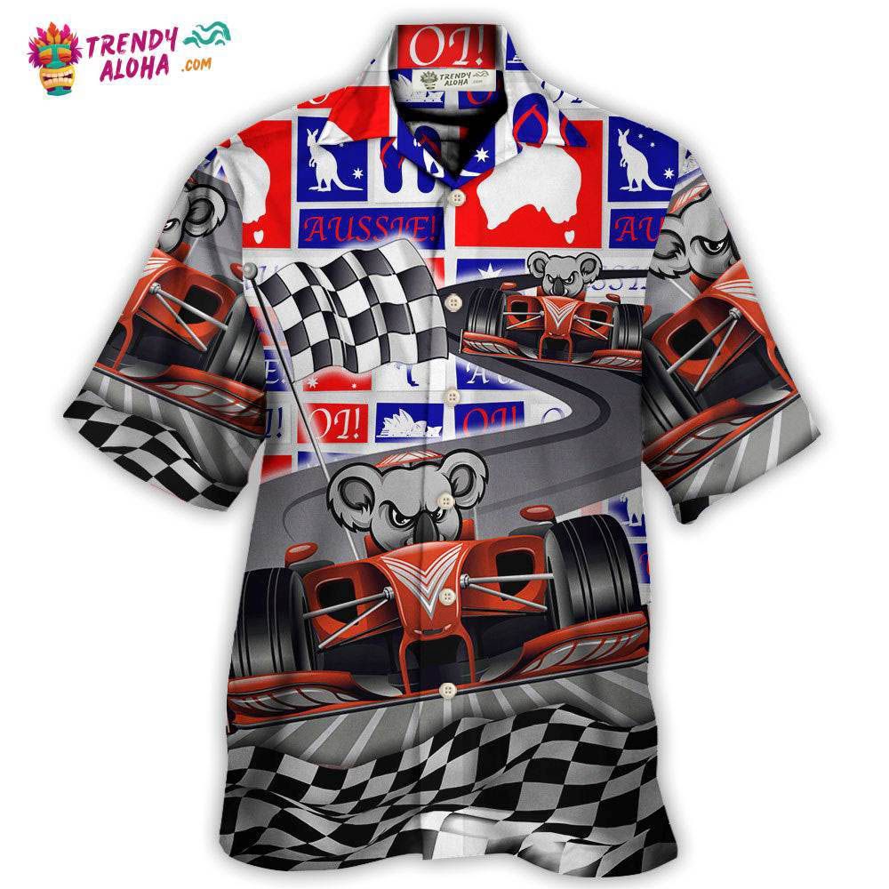 Koala Racing Formula One Car Australian Vibe Hawaiian - Adult & Kids T-Shirts, Sweatshirts & Hoodies apparel design preview 1