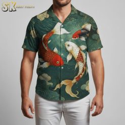 Men's Koi Fish Hawaiian Fishing Traditional Asian Art - Adult & Kids T-Shirts, Sweatshirts & Hoodies apparel design preview 1