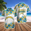 Los Angeles Chargers Hawaiian Short Combo Tropical - Adult & Kids T-Shirts, Sweatshirts & Hoodies apparel design preview 1
