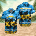 Los Angeles Chargers Palm Trees Sunset Hawaiian - Adult & Kids T-Shirts, Sweatshirts & Hoodies apparel design preview 1
