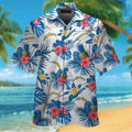 Los Angeles Chargers Short Sleeve Button Up Tropical - Adult & Kids T-Shirts, Sweatshirts & Hoodies apparel design preview 1