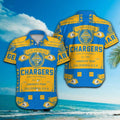 Los Angeles Chargers Short Sleeve Button Up Tropical - Adult & Kids T-Shirts, Sweatshirts & Hoodies apparel design preview 1