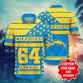 Los Angeles Chargers Star Stripes Custom Hawaiian - Adult & Kids T-Shirts, Sweatshirts & Hoodies apparel design preview 1