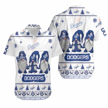 Los Angeles Dodgers Christmas Gnome Hawaiian - Adult & Kids T-Shirts, Sweatshirts & Hoodies apparel design preview 1