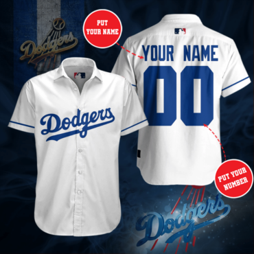 Los Angeles Dodgers Customizable Fan Hawaiian - Adult & Kids T-Shirts, Sweatshirts & Hoodies apparel design preview 1