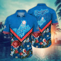 Los Angeles Dodgers Floral Chevron Hawaiian - Adult & Kids T-Shirts, Sweatshirts & Hoodies apparel design preview 1