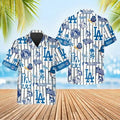 Los Angeles Dodgers Icon Stripe Hawaiian - Adult & Kids T-Shirts, Sweatshirts & Hoodies apparel design preview 1