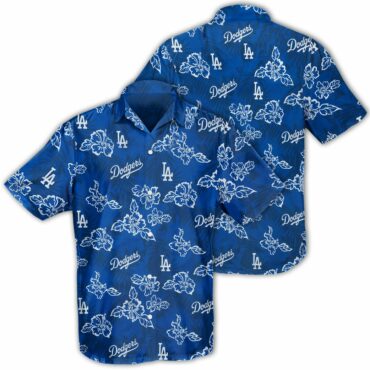 Los Angeles Dodgers Island Leaves Hawaiian - Adult & Kids T-Shirts, Sweatshirts & Hoodies apparel design preview 1
