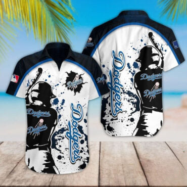 Los Angeles Dodgers Splatter Baseball Hawaiian - Adult & Kids T-Shirts, Sweatshirts & Hoodies apparel design preview 1