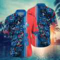 Los Angeles Dodgers Striped Floral Hawaiian - Adult & Kids T-Shirts, Sweatshirts & Hoodies apparel design preview 1