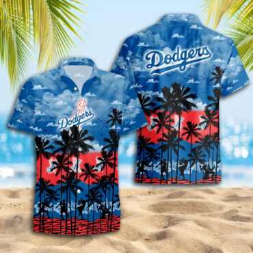 Los Angeles Dodgers Sunset Palm Hawaiian - Adult & Kids T-Shirts, Sweatshirts & Hoodies apparel design preview 1
