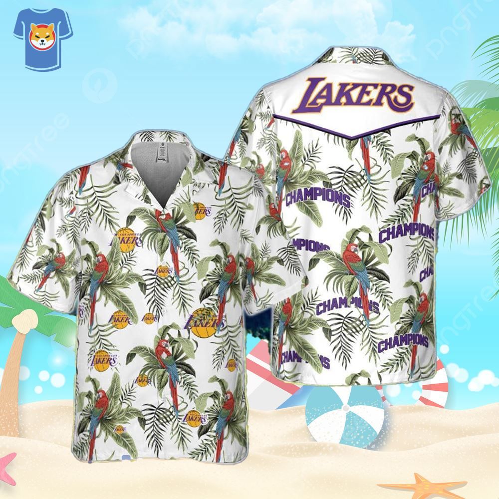 Los Angeles Lakers Tropical And Basketball Champions - Adult & Kids T-Shirts, Sweatshirts & Hoodies apparel design preview 1