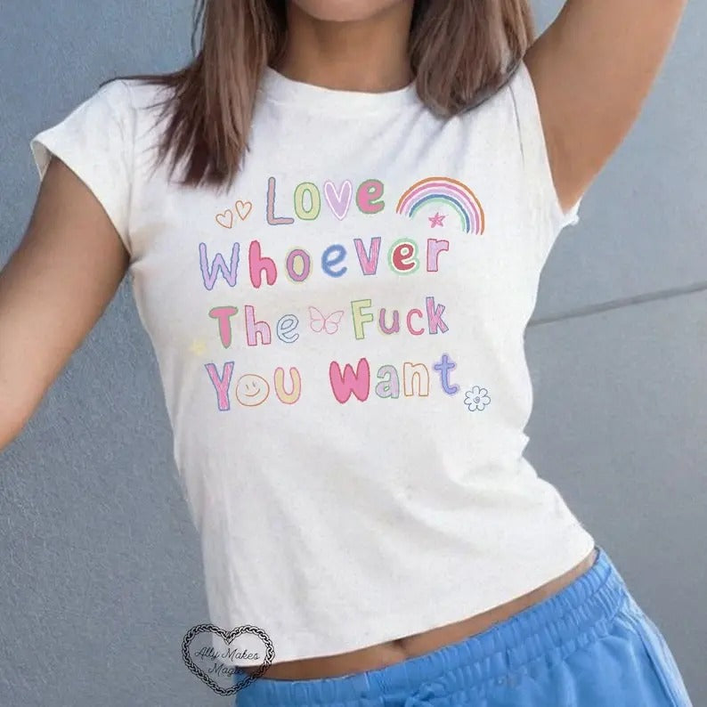 Love Whoever U Want Baby Is Pride Month Lgbtqia - Adult & Kids T-Shirts, Sweatshirts & Hoodies apparel design preview 1
