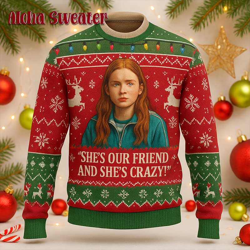 Merry Strangemas From Stranger Things Ugly Christmas Sweater - Holiday Gift product image 3